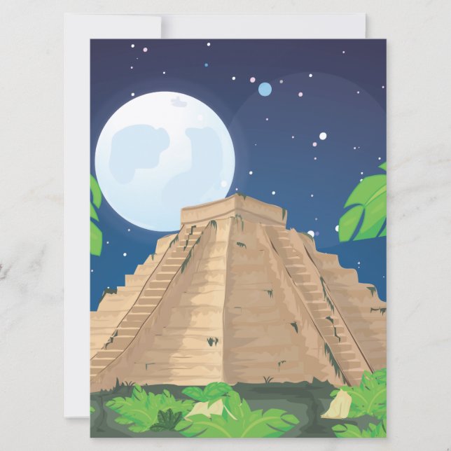 Aztec Pyramid Einladung (Vorderseite)