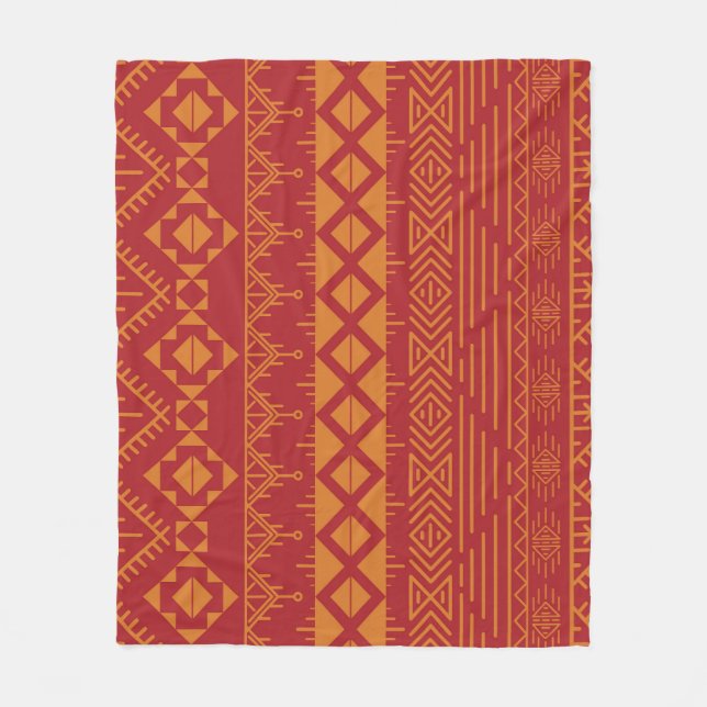 Aztec Retro: Vintages Musterdesign. Fleecedecke (Vorderseite)