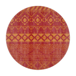 Aztec Retro: Vintages Musterdesign. Schneidebrett
