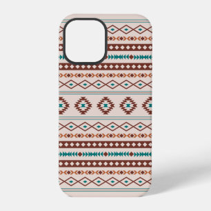 Aztec-Rost-Türkis-Creme-Mischmuster-Muster iPhone 12 Pro Hülle