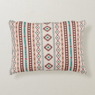 Aztec Rusts Aquamarine Creme Mixed Motifs V Muster Dekokissen