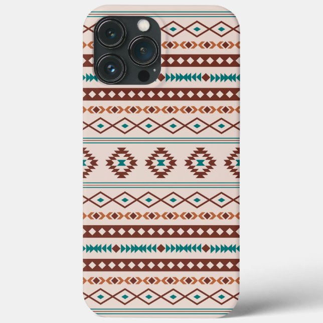 Aztec Rusts Aquamarines Cream Mixed Motifs-Muster Case-Mate iPhone Hülle (Rückseite)