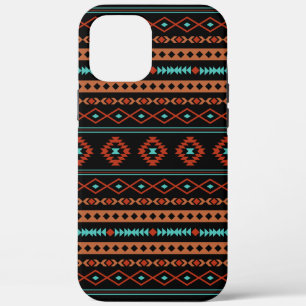Aztec Rusts Aquamarines Schwarz Mixed Motifs-Muste Case-Mate iPhone Hülle