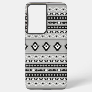 Aztec Schwarz-weiß Gray Mixed Motifs-Muster Samsung Galaxy Hülle