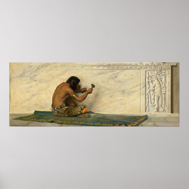 Aztec Sculptor - de Forest Bush Fine Art Poster (Vorne)