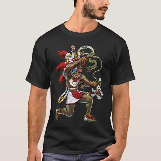 Aztec Serpent God Quetzalcoatl T-Shirt (Vorderseite)