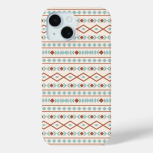 Aztec Shapes Muster Rost Aquamarine Creme Case-Mate iPhone Hülle
