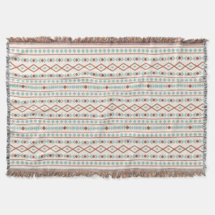 Aztec Shapes Muster Rost Aquamarine Creme Decke
