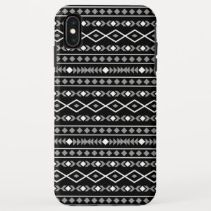 Aztec Shapes Muster Weiß Grau Schwarz Case-Mate iPhone Hülle