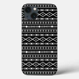 Aztec Shapes Muster Weiß Grau Schwarz Case-Mate iPhone Hülle