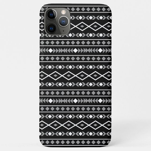 Aztec Shapes Muster Weiß Grau Schwarz Case-Mate iPhone Hülle (Rückseite)