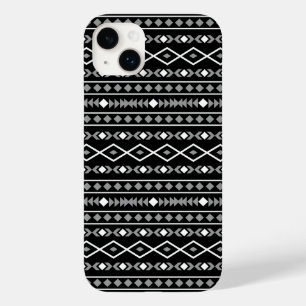 Aztec Shapes Muster Weiß Grau Schwarz Case-Mate iPhone 14 Plus Hülle