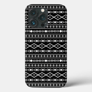 Aztec Shapes Muster Weiß Grau Schwarz Case-Mate iPhone Hülle