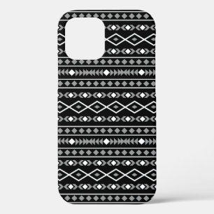 Aztec Shapes Muster Weiß Grau Schwarz Case-Mate iPhone Hülle