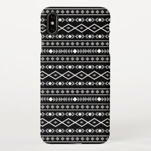 Aztec Shapes Muster Weiß Grau Schwarz iPhone Hülle