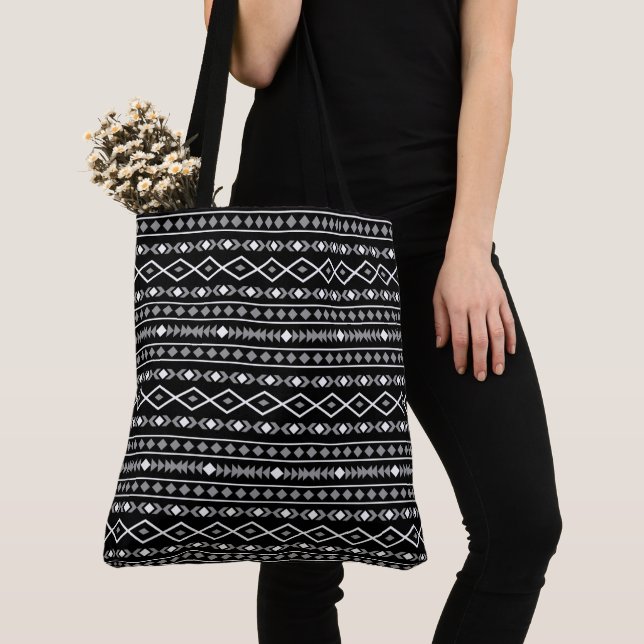 Aztec Shapes Pattern Grau Schwarz (Von Nahem)