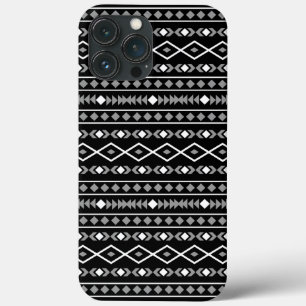 Aztec Shapes Pattern Grau Schwarz Case-Mate iPhone Hülle