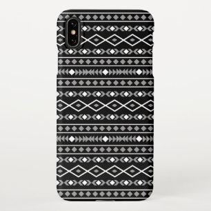 Aztec Shapes Pattern Grau Schwarz iPhone Hülle