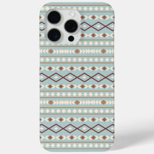 Aztec Shapes Pattern Rusts Cream Aquamarin-blau Case-Mate iPhone Hülle
