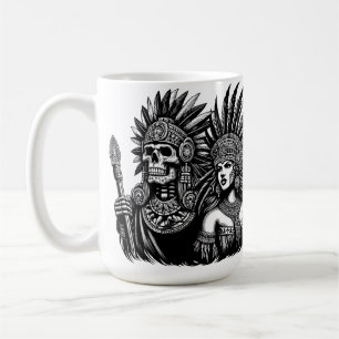 Aztec Skeleton Warrior mit Prinzessin Art Kaffeetasse