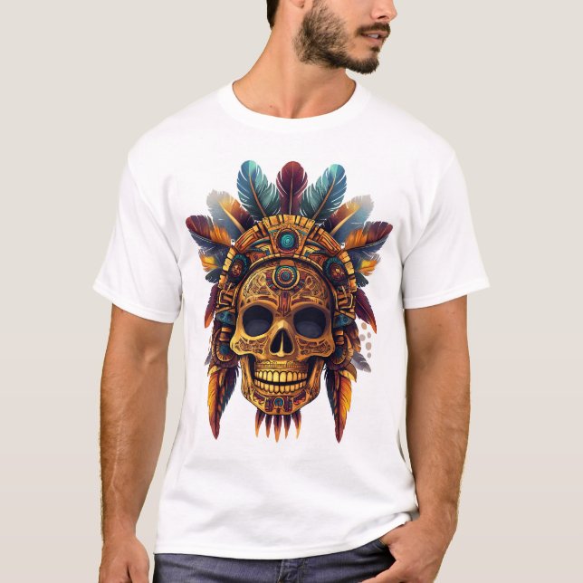 Aztec Skull Relic T-Shirt (Vorderseite)