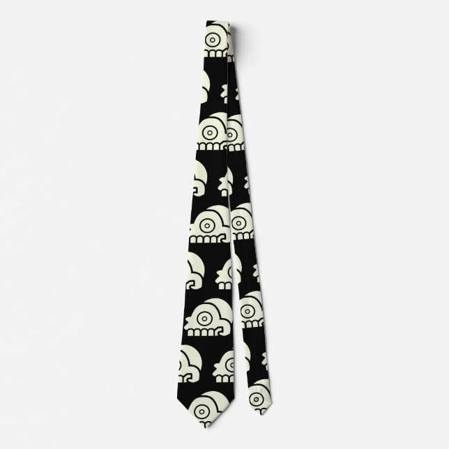 Aztec Skulls Krawatte (Vorderseite)