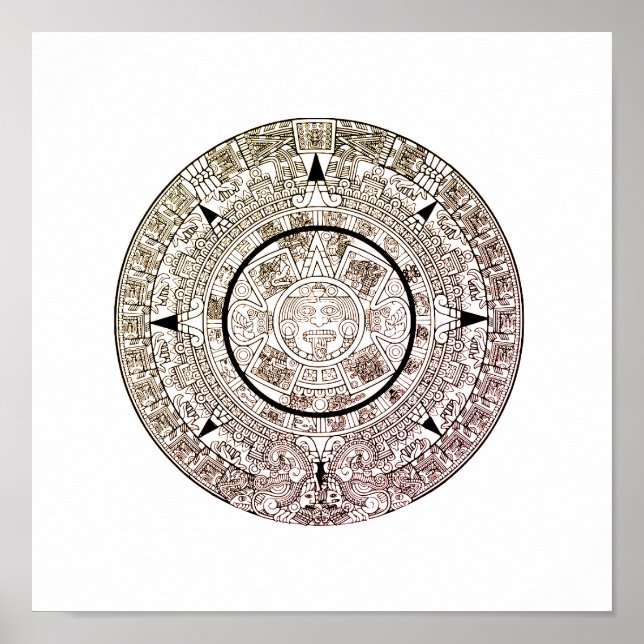 Aztec Solar Disk Calendar Poster (Vorne)