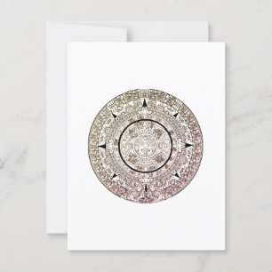 Aztec Solar Disk Calendar Postkarte