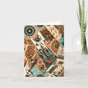 Aztec Southwestern Tribal Feathers Karte