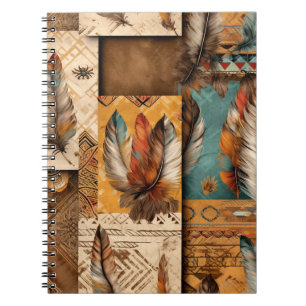 Aztec Southwestern Tribal Feathers Notizblock