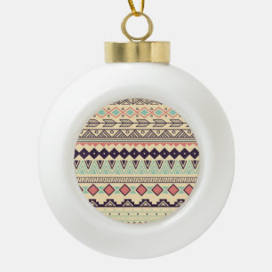 Aztec-Stammesstreifen: Vintage-Illustration Keramik Kugel-Ornament