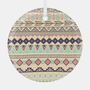 Aztec-Stammesstreifen: Vintage-Illustration Ornament Aus Glas
