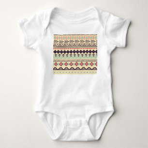 Aztec-Stammstreifen: Vintage Illustration Baby Strampler