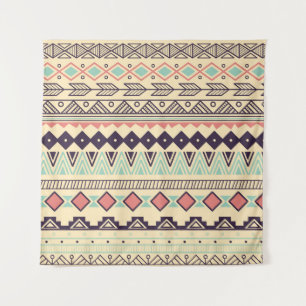 Aztec-Stammstreifen: Vintage Illustration Wandteppich