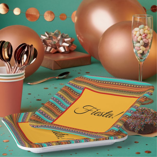 Aztec Streifen "Fiesta" Teller (Multi)