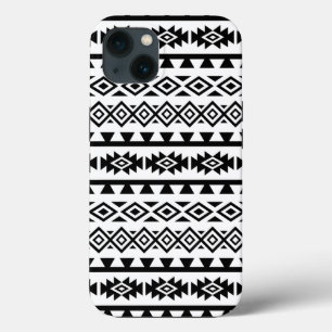 Aztec stylisierte Big Pattern II Schwarz auf Weiß Case-Mate iPhone Hülle