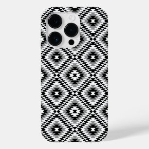 Aztec Stylized BW+Gray Symbol Pattern Case-Mate iPhone 14 Pro Hülle
