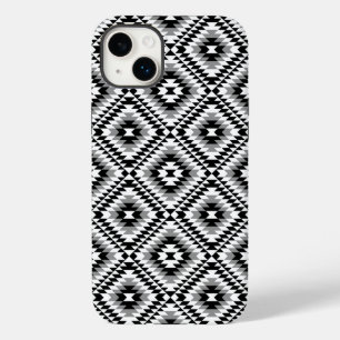 Aztec Stylized BW+Gray Symbol Pattern Case-Mate iPhone 14 Plus Hülle