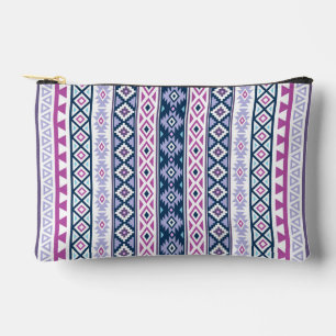 Aztec Stylized (V) Ptn Pinks Purples Blues White Zubehörtasche