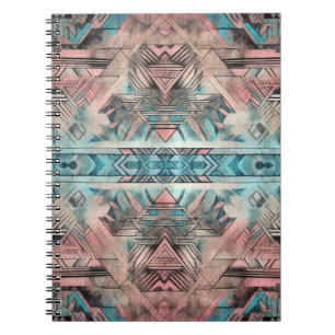 Aztec Südwestpastellfarben rosa und blau Notizblock