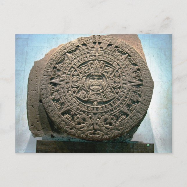 Aztec "Sun calendar", Mexiko-Stadt Postkarte (Vorderseite)