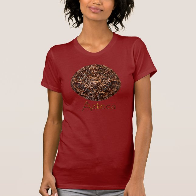 AZTEC Sun Calender Mexican HIstoric Art T-Shirt (Vorderseite)