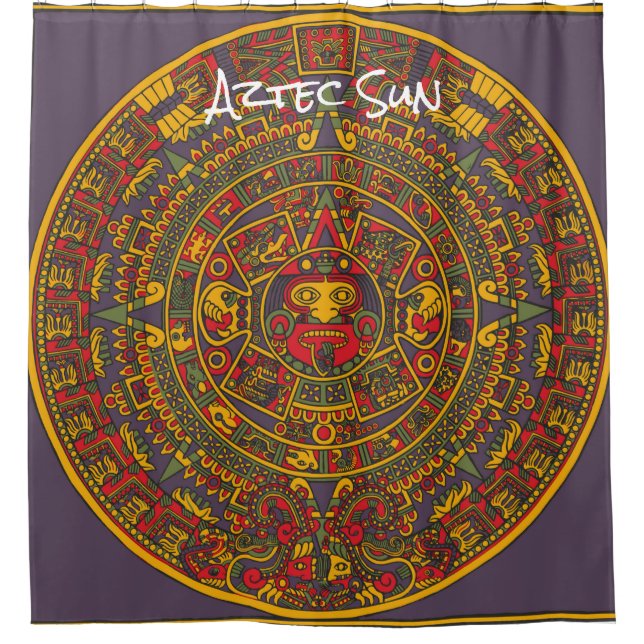 Aztec Sun Duschvorhang (Vorderseite)