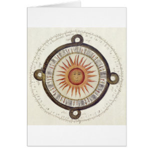 Aztec Sun Stone Card