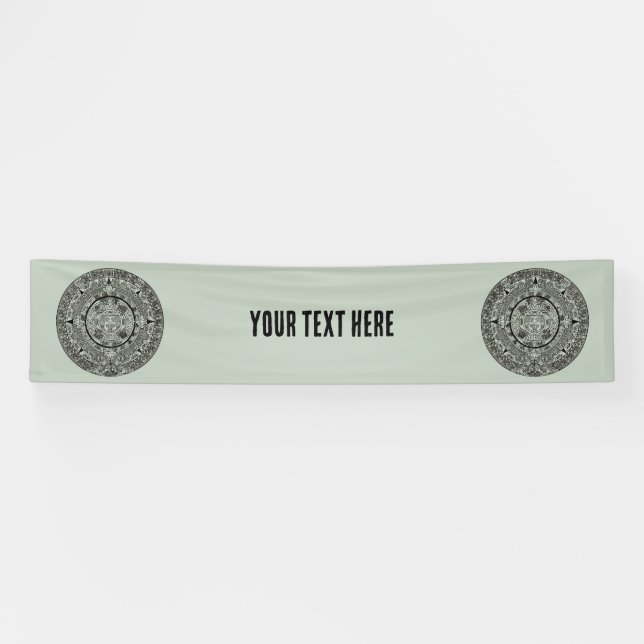 Aztec Sun Stone Maya Kalender 1 Banner (Horizontal)