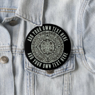 Aztec Sun Stone Maya Kalender 1 Button