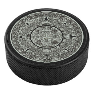 Aztec Sun Stone Maya Kalender 1 Eishockey Puck