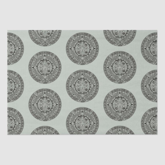 Aztec Sun Stone Maya Kalender 1 Seidenpapier (Vorderseite)