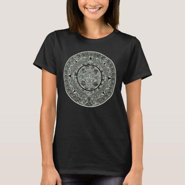 Aztec Sun Stone Maya Kalender 1 T-Shirt (Vorderseite)