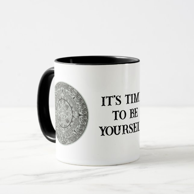 Aztec Sun Stone Maya Kalender 1 Tasse (Vorderseite Links)